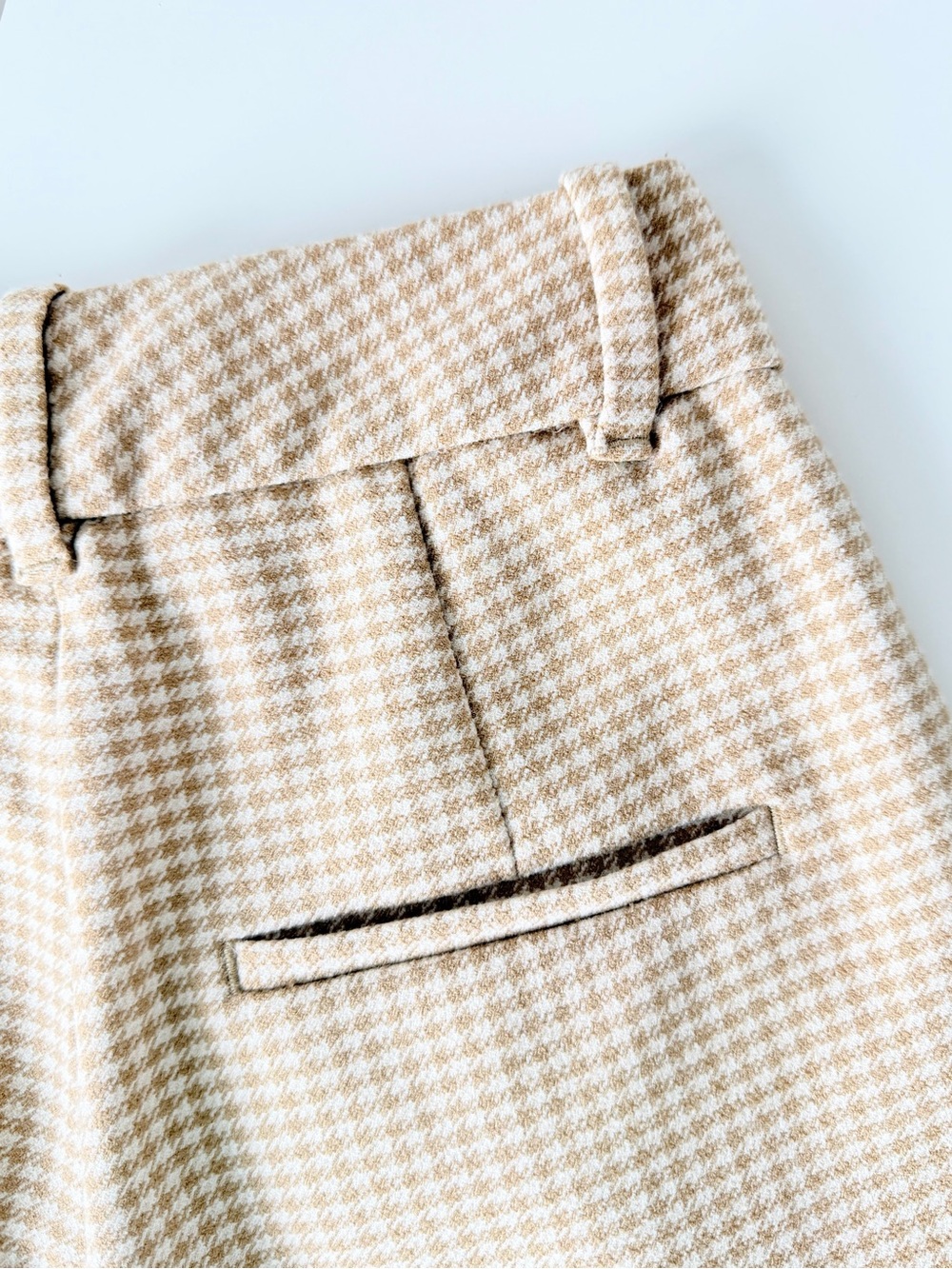Aritzia Wilfred Effortless Cropped Wide Leg Pants Beige Plaid Size 0 - Picture 11 of 12